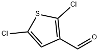 2,5-ジクロロチオフェン-3-カルブアルデヒド 化学構造式