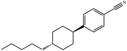 反式-4-(4-戊基环己基)苯腈, 61204-01-1, 结构式