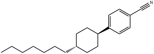 反式-4-(4-庚基环己基)苯腈, 61204-03-3, 结构式