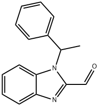 1-(1-フェニルエチル)-1H-ベンズイミダゾール-2-カルブアルデヒド 化学構造式