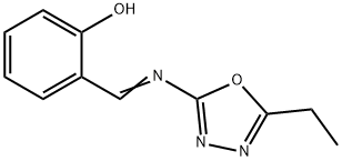 Phenol, 2-[[(5-ethyl-1,3,4-oxadiazol-2-yl)imino]methyl]- (9CI) Structure