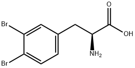 DL-3,4-Dibromophenylalanine 化学構造式