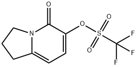 5-OXO-6-TRIFLUOROMETHANESULFONYLOXY-1,2,3,5-TETRAHYDROINDOLIZINE Struktur