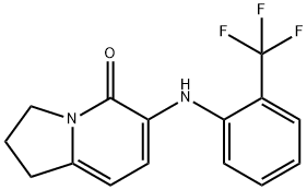 6-(2-TRIFLUOROMETHYLPHENYLAMINO)-2,3-DIHYDRO-1H-INDOLIZIN-5-ONE Structure