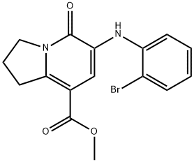 METHYL 6-(2-BROMOPHENYLAMINO)-5-OXO-1,2,3,5-TETRAHYDROINDOLIZINE-8-CARBOXYLATE Structure