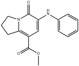 METHYL 5-OXO-6-PHENYLAMINO-1,2,3,5-TETRAHYDROINDOLIZINE-8-CARBOXYLATE Struktur