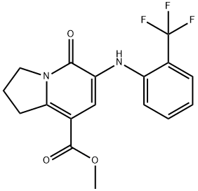 612065-22-2 METHYL 5-OXO-6-(2-TRIFLUOROMETHYLPHENYLAMINO)-1,2,3,5-TETRAHYDROINDOLIZINE-8-CARBOXYLATE