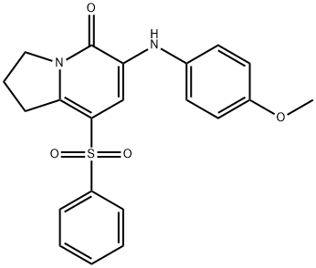 8-BENZENESULFONYL-6-(4-METHOXYPHENYLAMINO)-2,3-DIHYDRO-1H-INDOLIZIN-5-ONE Structure