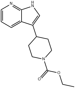 1-Piperidinecarboxylic acid, 4-(1H-pyrrolo[2,3-b]pyridin-3-yl)-, ethyl ester 结构式