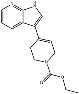 4-(1H-PYRROLO[2,3-B]PYRIDIN-3-YL)-3,6-DIHYDRO-2H-PYRIDINE-1-CARBOXYLIC ACID ETHYL ESTER 结构式