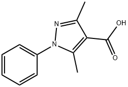 3,5-二甲基-1-苯基-吡唑-4-羧酸,61226-19-5,结构式