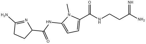 N-(3-アミノ-3-イミノプロピル)-5-[[(5-アミノ-3,4-ジヒドロ-2H-ピロール-2-イル)カルボニル]アミノ]-1-メチル-1H-ピロール-2-カルボアミド 化学構造式