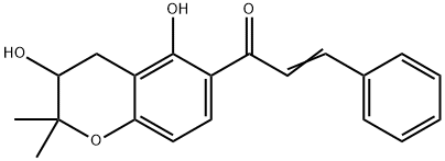 1-(3,4-Dihydro-3,5-dihydroxy-2,2-dimethyl-2H-1-benzopyran-6-yl)-3-phenyl-2-propen-1-one,61235-36-7,结构式
