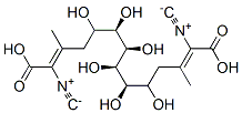 1-O,6-O-ビス(2-イソシアノ-3-メチル-2-ブテノイル)-D-マンニトール 化学構造式