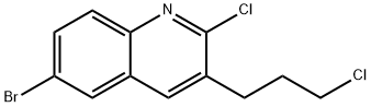 6-BROMO-2-CHLORO-3-(3-CHLORO-PROPYL)-QUINOLINE 化学構造式
