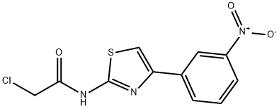 2-氯-N-[4-(3-硝基苯基)-1,3-噻唑-2-基]乙酰胺, 6125-33-3, 结构式