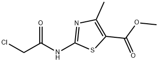 2-[(クロロアセチル)アミノ]-4-メチル-1,3-チアゾール-5-カルボン酸メチル 化学構造式
