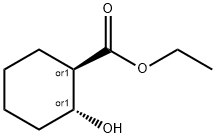 TRANS-2-ヒドロキシシクロヘキサンカルボン酸エチル 化学構造式