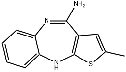 2-甲基-10H-噻吩并[2,3-B][1,5]苯并二氮杂环庚烷-4-胺, 612503-08-9, 结构式