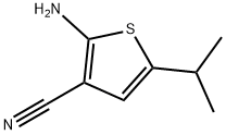 3-Thiophenecarbonitrile,2-amino-5-(1-methylethyl)-(9CI) Structure