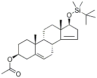 3-O-Acetyl-17-O-tert-butyldimethylsilyl 5,14-Androstadiene-3β,17β-diol, 61252-31-1, 结构式