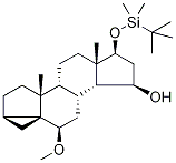 (3β,5α,6β,15α,17β)-17-tert-Butyldimethylsilyloxy-6-methoxy-3,5-cycloandrostan-15-ol Structure