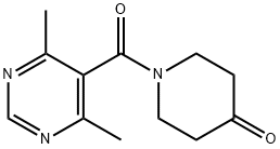 1-(4,6-DIMETHYLPYRIMIDINE-5-CARBONYL)PIPERIDIN-4-ONE Structure