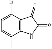 4-クロロ-7-メチル-1H-インドール-2,3-ジオン 化学構造式