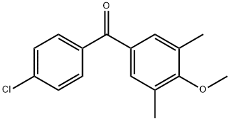 (4-氯苯基)(4-甲氧基-3,5-二甲基苯基)甲酮, 61259-84-5, 结构式