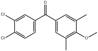 3,4-DICHLORO-3',5'-DIMETHYL-4'-METHOXYBENZOPHENONE Structure