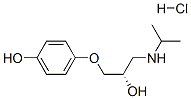 (S)-4-[2-hydroxy-3-[(1-methylethyl)amino]propoxy]phenol hydrochloride Struktur