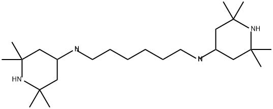 N,N'-ビス(2,2,6,6-テトラメチルピペリジン-4-イル)-1,6-ヘキサンジアミン 化学構造式