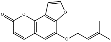 6-[(3-甲基-2-丁烯-1-基)氧基]-2H-呋喃并[2,3-H]-1-苯并吡喃-2-酮 结构式