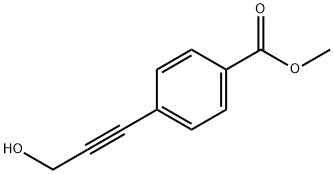 4-(3-ヒドロキシプロプ-1-イニル)安息香酸メチル 化学構造式