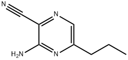 2-Pyrazinecarbonitrile,  3-amino-5-propyl- Structure