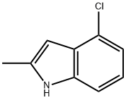 4-氯-2-甲基-1H-吲哚, 6127-16-8, 结构式