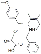 1-benzyl-1,2,5,6-tetrahydro-2-[(4-methoxyphenyl)methyl]-3,4-dimethylpyridinium hydrogen oxalate 结构式
