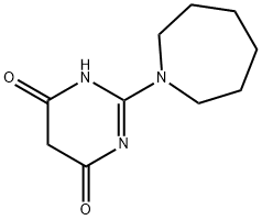 2-(ヘキサヒドロ-1H-アゼピン-1-イル)ピリミジン-4,6(1H,5H)-ジオン 化学構造式