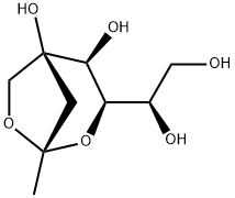 2,7-Dioxabicyclo[3.2.1]octane-4,5-diol, 3-[(1R)-1,2-dihydroxyethyl]-1-methyl-, (1S,3R,4S,5S)- (9CI) 化学構造式