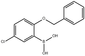 2-ベンジルオキシ-5-クロロフェニルボロン酸 化学構造式
