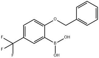 2-苄氧基-5-三氟甲基苯硼酸 结构式