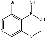 (3-溴-5-甲氧基-4-吡啶)硼酸, 612845-45-1, 结构式