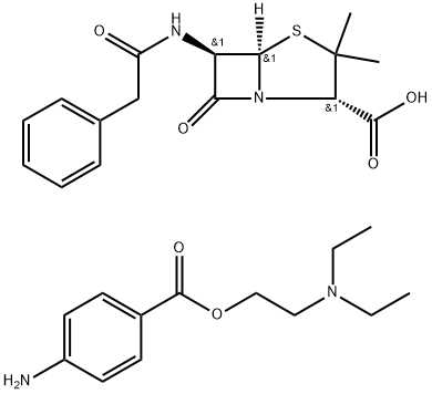 普鲁卡因青霉素 G,6130-64-9,结构式