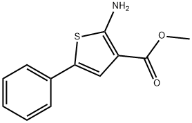 2-AMINO-5-PHENYL-THIOPHENE-3-CARBOXYLIC ACIDMETHYL ESTER 化学構造式