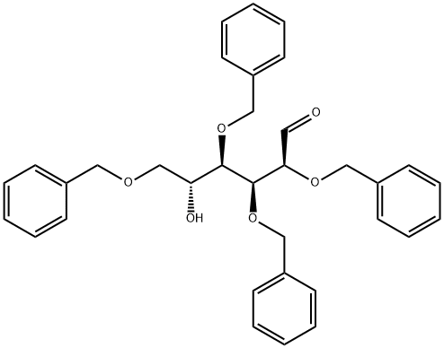 2,3,4,6-四-O-苄基-D-吡喃甘露糖苷 结构式