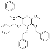 メチル2,3,4,6-テトラ-O-ベンジル-Α-D-マンノピラノシド 化学構造式