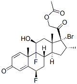 17-bromo-6beta,9-difluoro-11beta,21-dihydroxy-16alpha-methylpregna-1,4-diene-3,20-dione 21-acetate Structure