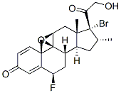 17-bromo-9beta,11beta-epoxy-6beta-fluoro-21-hydroxy-16alpha-methylpregna-1,4-diene-3,20-dione Structure