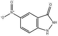 5-ニトロ-1,2-ジヒドロ-3H-インダゾール-3-オン 化学構造式