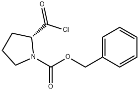 (R)-N-[(phenylmethoxy)carbonyl]-2-pyrrolidinecarbonyl chloride Structure